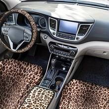 Women's Exclusive Sexy Leopard Print Car Seat Cover Set For All Seasons - 15Pieces, Suitable For Most Vehicles - 15 chiếc - Xem 4