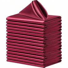 6pcs Satin Faille Napkins, Suitable For Various Party Decorations - Multicolor - View 28
