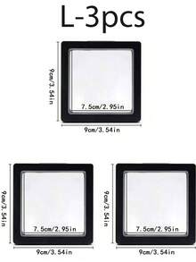 10pcs Transparent PE Film Jewelry Display Cases, Anti-Oxidation Jewelry Storage Boxes, Floating Frame Jewelry Organizers, Portable Jewelry Containers For Pendants, Necklaces, Bracelets, Rings, Coins, Earrings, Medals, Specimens, Bedroom, Living Room, Bathroom, Home Decor, Birthday, Easter, Mother's Day Gifts Summer Storage Organizer Gift Back To School