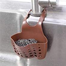 5pcs-Kitchen Adjustable Hanging Storage Bag, Storage Basket, Kitchen Shelf, Sponge Drain Rack Hanging Bag, Kitchen Garbage Filter Bag
