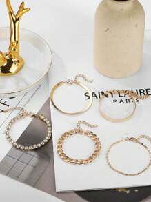 5 Stücke/Set Schmuck Armband Set im Boho Stil, geeignet für den täglichen Gebrauch, Zusammenkünfte, Partys, Strandurlaub, perfektes Geschenk für Frauen