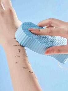 4 件/1 件 3D 加厚纯色鱼鳞纹图案柔软不掉粉，搓泥时不伤皮肤，高密度海绵淋浴沐浴磨砂膏，无痛家用磨砂工具，适合日常淋浴使用家居浴室装饰秋季装饰返校 - 灰色 - 查看 4