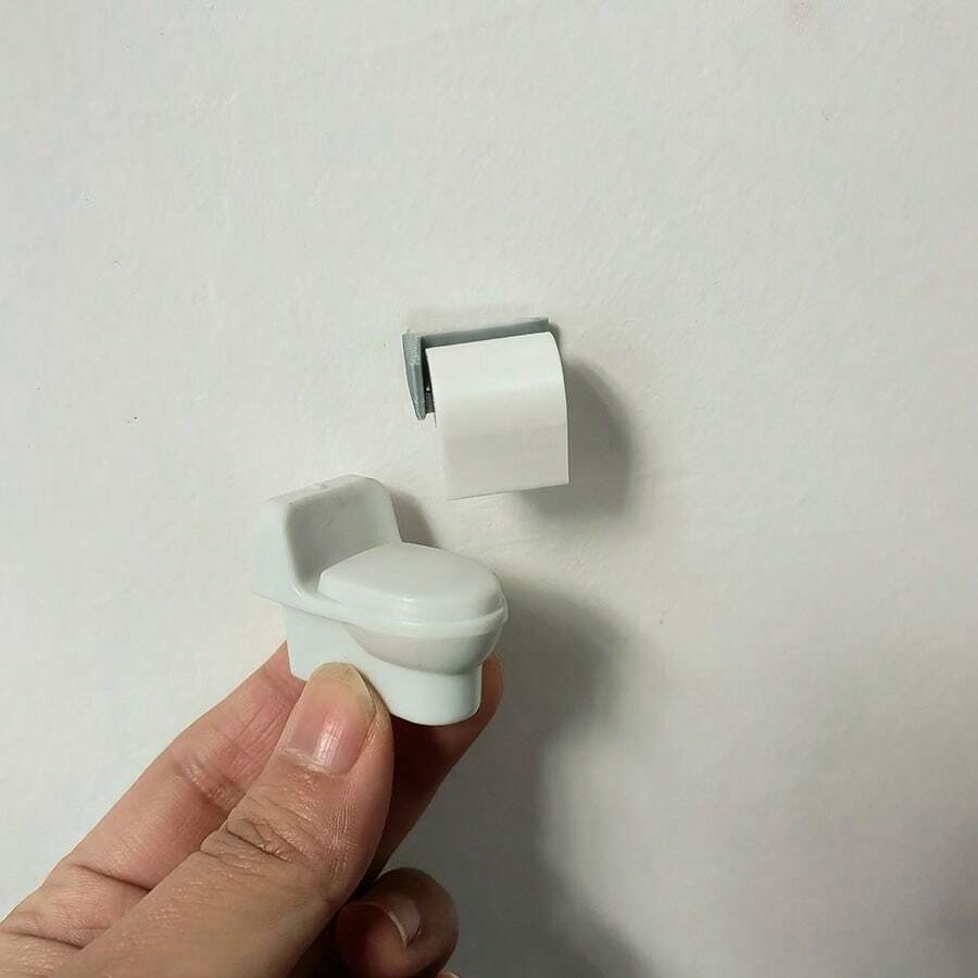 2pcs Miniature Dollhouse Accessories - Fake Rolled Paper Dispenser/Napkin Holder, Household Prop For Diorama/Dollhouse, Photography Prop, Not Functional Paper Towel - Multicolor - View 1