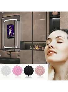 4/3/2/1 Stück kreative multifunktionale runde doppelseitige Silikonnapf Ständer, minimalistischer praktischer stabiler Griffnapf Ständer, vielseitig einsetzbar One-Touch leicht zu reinigender tragbarer Saugnapf Halterung für Handy und Tablet, geeignet für Badezimmer, Küche, Spiegel, kompatibel mit iPhone, Android-Handy, Geschenk zum Geburtstag, für Familie und Freunde, Handyhalter, Handyständer, Handyzubehör