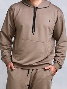 Men's Sweatshirt And Pants Set - Gris Oscuro - Ver 4