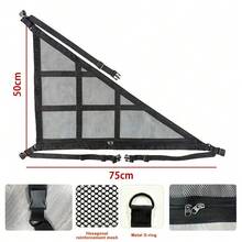 Car Ceiling Cargo Net Storage Bag, Double Layer Interior Roof Net For Traveling And Car Camping - Black - View 7