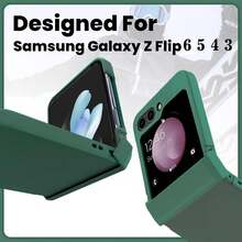 keshengtai 1個 PC 糖果色 鉸鏈全包覆手機殼 適用於 Galaxy Z Flip8 7 7FE 6 5 4 3 5G - 綠色 - 查看 7