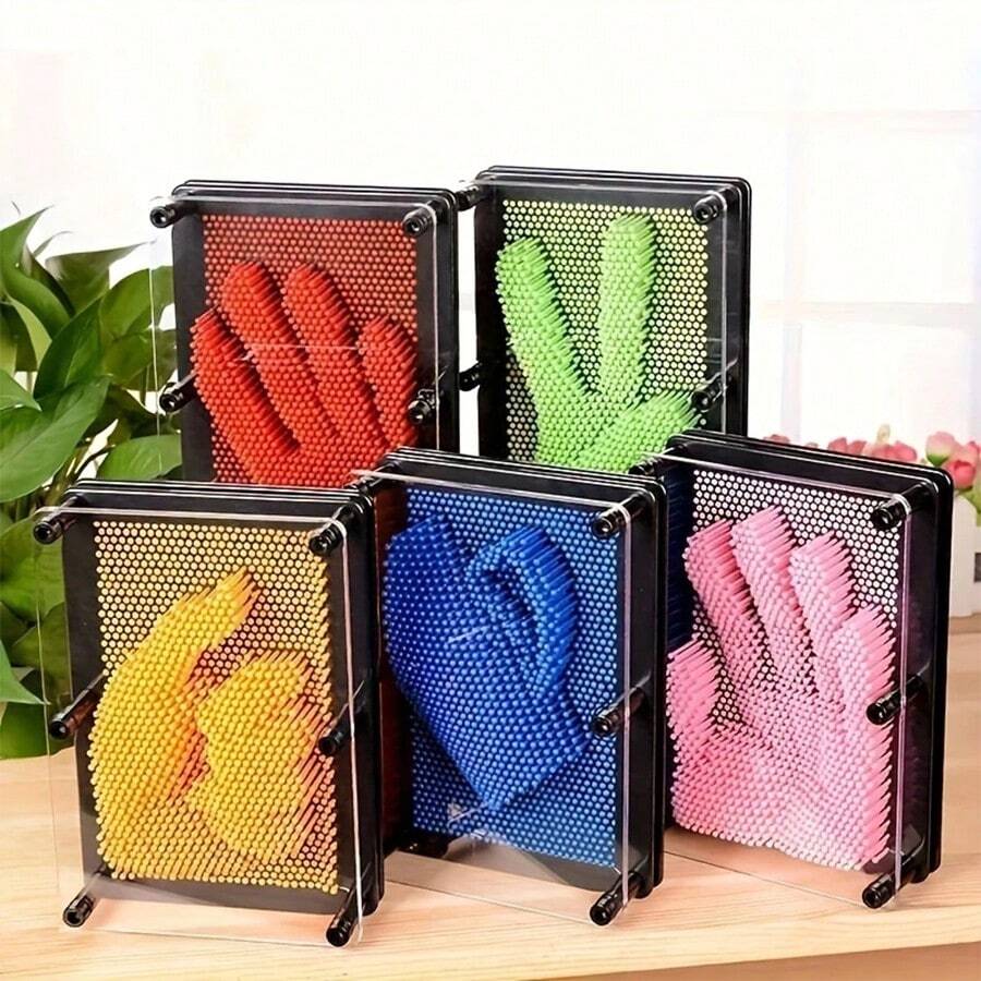 1 pieza Kit de manualidades de clonación de mano 3D 2025 nuevo y Pinart arcoíris, juego interactivo de juguete para niños, molde de mano cuadrado de plástico 3D Pinart estereoscópico, decoración del hogar para niños, regalo de cumpleaños/Pascua/festividad, regalo perfecto, juguete