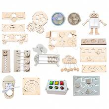 Tablero de actividades Montessori semi-terminado, accesorio para el desarrollo de la inteligencia en la primera infancia y el entrenamiento de hábitos de acción, tablero de memoria DIY para caminar, soporte para al por mayor