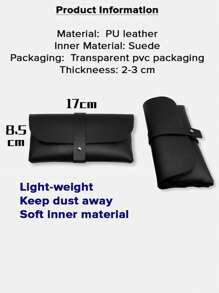1 Stück personalisierte Lederbrillenbox, PU-Leder Brillenetui, tragbare Sonnenbrillen Tasche mit individuellem Namen oder Logo