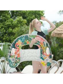 1pc Inflatable Flamingo Floating Raft, PVC Material Swimming Pool Party U-Shaped Sofa Float, Suitable For Summer Beach Vacation Swimming Pool Party - Multicolor - View 5