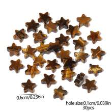 30 件装 6 毫米天然宝石星形紫水晶石英虎眼石高品质散珠隔珠适用于珠宝制作 DIY 华丽手链项链耳环女士礼物 - Beads - 查看 17
