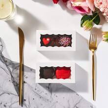 1/20/50 UNIDADES Cajas para Macarrones de 4.17 x 2.16 x 1.37 pulgadas para 2 unidades, Contenedor de Macarrones, Embalaje de Macarrones para Boda, Fiesta, Pequeñas Cajas de Pastelería para Mini Pastelitos - Multicolor - Ver 6