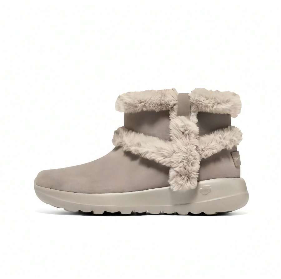 Skechers Schlüpfbare, bequeme und strapazierfähige Chunky Sohle Retro Isolierte Schneestiefel, kurzer Stil