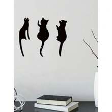 CIFbuy Metal Kitten Wall Art Set Of 3, Cute Animal Hanging Decor For Living Room, Doorway, Bedroom - Rustproof Gift For Pet Lovers Birthday & Graduation, Suitable For Modern Home Decoration, Home Decoration, Room Decoration, Wall Decoration For Bedroom, Living Room Or Bathroom, Waterproof, Rust-Proof , Birthday Gift, Sturdy And Non-Fading, Century-Old Paint Process, High-Quality Materials, Easy To Install