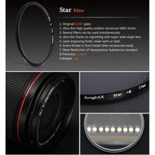 KnightX KnightX 3in1 Star Effect Lens Filter Optical Glass, Starburst 4X/6X/8X, Compatible With Canon Nikon DSLR Cameras, 49mm 52mm 55mm 58mm 67mm 77mm Sizes Photography Accessories