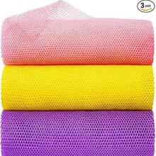 1 pieza/3 piezas/5 piezas Esponja de baño de red africana exfoliante, toalla de baño de nailon para alisar y frotar la piel diariamente