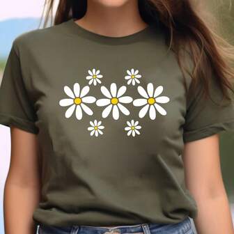 雏菊热转印乙烯基贴纸 - DIY 热转印贴片，适用于 T 恤、枕头和衣服