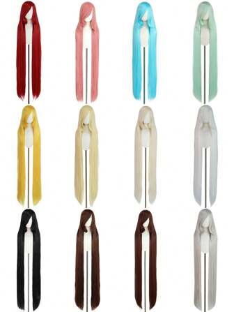 Super Long Straight Universal Wig With A Long Slanted Bangs For Women, Can Styling By Yourself, Synthetic Glueless Heat Resistant High Temperature Fiber Hair With Bangs, For Party Costume School Carnival Concerts Vacation Photography Themed Events Comic Con Exhibition Daily Wear And Classic Fashion Fringe Wigs For Holiday Birthday Thanksgiving Day Gift For Christmas New Year Decorations