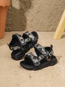 全新休闲凉鞋沙滩鞋透气平底鞋，柔软舒适 - 綠色 - 查看 2