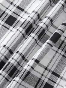 2pcs Men's Lightweight Pajama Set, Short Sleeve Top And Long Pants, Men's Spring/Summer Plaid Striped Loungewear Set - Light Grey - View 10