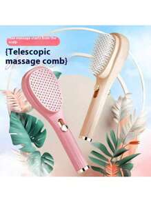 1 pièce Peigne à cheveux magique extensible, pour le nettoyage du cuir chevelu sans endommager les cheveux, brosse de massage capillaire portable, brosse de massage antistatic pour la maison, brosse de massage du cuir chevelu moelleuse, cadeau pour les amis et les aînés