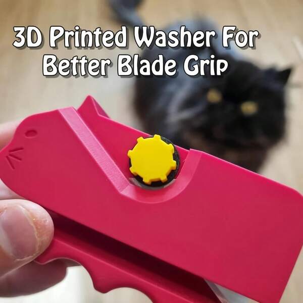Taglierina per tiragraffi per gatti in cartone - Strumento creativo fai-da-te per animali domestici per tagliare facilmente, design in plastica blu, perfetto per giocattoli e mobili fatti a mano per gatti