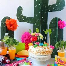 10/50/100/200/500pcs Bamboo Cactus Toothpicks - Hawaiian Style Party Decorations, Premium Cocktail Picks, Suitable For Snacks, Meat Platters And Holiday Celebrations (Eid, Halloween, Christmas, Thanksgiving), Cactus Decor - Multicolor - View 4