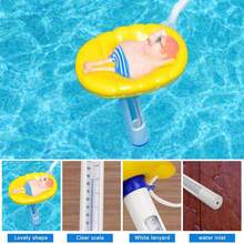 Swimming Pool Thermometer ℃/℉ Accurate Measurement, Cartoon Style With Scale Floating Water Tool - Yellow - View 5