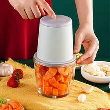 1pc Electric Garlic Chopper, Portable VeggieChopper , Garlic Press 600ML, Garlic GrinderMasher Onion Chopper, Blender To Vegetable,Cordless Food Processor For Ginger, Chili, FruitMeat, Spices, Beans, - Pink - View 6