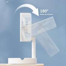 1 Pieza Ventilador mini plegable USB | Ajuste silencioso de 3 velocidades | Soporte telescópico de ABS | Soporte para teléfono y portátil para múltiples escenarios | A prueba de salpicaduras para uso doméstico/dormitorio/exterior