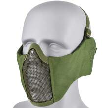 1 Peça Máscara Tática de Meia Face com Tela, Máscara de Combate Airsoft, Faixa de Cabeça Ajustável, Material de Fibra de Poliéster Durável, Para Treinamento e Jogos