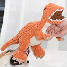 Juguete de peluche en forma de dinosaurio resistente para perros - Juguete de peluche de dinosaurio resistente a masticar para Corgi, Chow Chow, Golden Retriever, Teddy Dog como accesorio de entretenimiento para mascotas