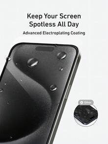 2 piezas Protector de pantalla de vidrio templado de 100D de pantalla completa, compatible con iPhone 17 Pro Max/17 Air/16e/14/15/16/16 Plus/16 Pro Max/13 Mini/12/11 Pro Max/X/XR/XS Max, antihuellas, alta definición, dureza 9H, a prueba de golpes, ajuste perfecto, compatible con funda de teléfono, alta transmitancia - 2 piezas - Ver 5