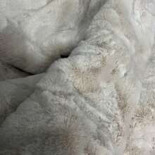 1 码 1 厘米厚仿兔毛面料，DIY 毛绒纺织品，用于制作毛毯、地毯、保暖服装、帽子、围巾、手套、绒球、鞋包衬里、摄影背景 - 杏色 - 查看 11