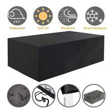 Outdoor Furniture Set Garden Bench 2 3 4 Seat Cover, Waterproof And UV Resistant Storage, Beautiful And Can Be Used Multiple Times - Black - View 2