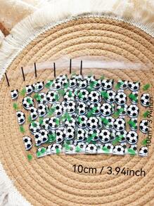 Bolsas de celofán transparentes y autosellables con diseño de fútbol para empaquetar dulces, productos de cumpleaños y decoración
