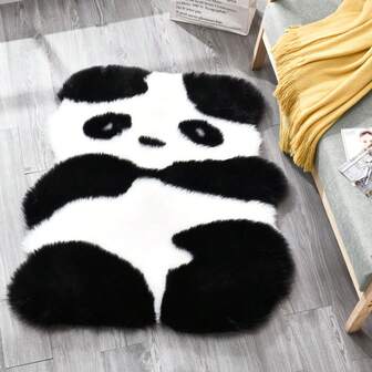 1 pezzo Tappeto in finta pelliccia di renna, morbido e confortevole, a forma di zampa di panda per decorare il soggiorno, la camera da letto e lo studio