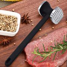 Stainless Steel Meat Tenderizer, Portable Meat Hammer With Comfortable Handle, Heavy Duty Manual Hammer For Steak, Chicken, Fish, Suitable For Home, Kitchen And Catering, Kitchen Tool - Silver - View 2