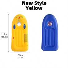 1 Pack PVC Thickened Inflatable Body Boards With Handles For Water Slides, Surfing Board For Slip Slide, Swimming Pool Floating Water Boards Learn To Swim, Beach Ocean Swimming Pool Float, Summer Water Fun, Beach Essentials, Beach Accessories