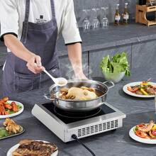 Portable Induction Cooktop, 3500W Commercial Induction Burner With 11 Temperature Settings, Stainless Steel Countertop Induction Hot Plate With 3H Timer, Child Lock, For Restaurant Cooking - 3500W Commercial 3H Timer - View 9
