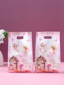 25/50 件粉色仙女风格礼品袋手提包、仙女主题礼品包装袋包装袋、生日快乐派对礼品、婚礼宝贝淋浴性别揭秘派对用品回礼品袋、精品店用品、购物袋 - 彩色 - 查看 5