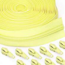 1 Conjunto = 4,50 m Zíperes + 10 Puxadores de Zíper, Zíperes de Nylon 5#, 20 Opções de Cor, Puxadores de Zíper Combinando, Adequado para Vestuário, Bolsas, Têxteis Domésticos, Almofadas, Edredons