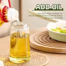 1PC 16.5oz Oil Dispenser Bottle For Kitchen - 2 In 1 Olive Oil Dispenser And Oil Sprayer - 470ml Olive Oil Bottle - Oil Sprayer For Cooking, Restaurant Kitchen, Salad, Barbecue