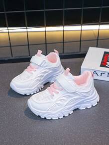 Kids' Athletic Shoes Autumn/Winter Girls' Breathable Mesh Casual Chunky Sneakers, Mid-Size School Running Shoes