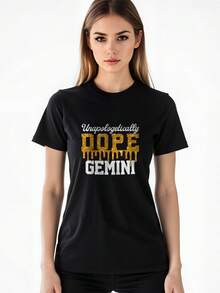 Dope Gemini Zodiac African Birthday Horoscope Lover Womens T-Shirt - 黑色 - 查看 3