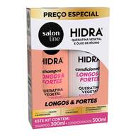 Salon Line Kit Shampoo e Condicionador Hidra Longos e Fortes 300ml