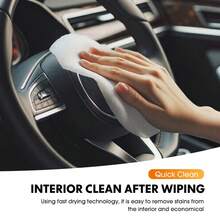 20 片装 Carsun 汽车内饰清洁湿巾 - 适用于去除皮革、铬和污渍，无残留，干净的汽车湿巾