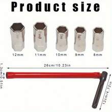 Wrench Socket Plumber Back Nut Kit Tap Installation Tool Bathroom Faucet 8-13mm - 紅色 - 查看 2