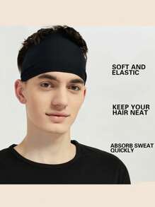 Set de 3 Diademas Deportivas para Hombres, Diademas Deportivas para Correr, Ciclismo, Baloncesto, Yoga, Entrenamiento Fitness, Unisex Elásticas